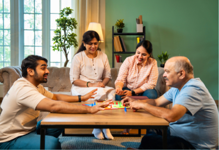 Family spending quality time together